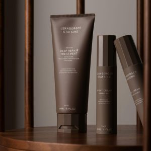 Shelf with beauty products